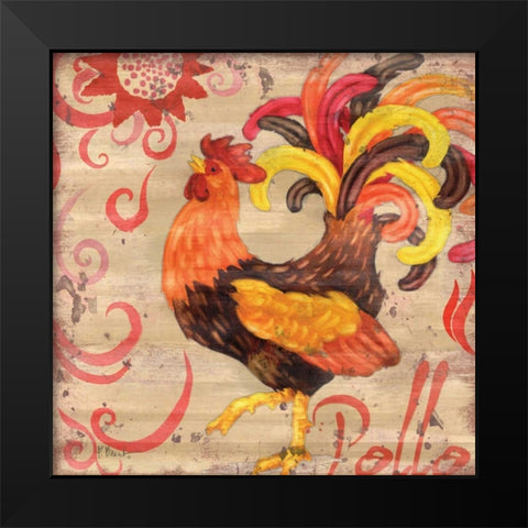 Royale Rooster II Black Modern Wood Framed Art Print by Brent, Paul