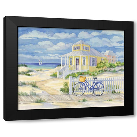 Beach Cruiser Cottage II Black Modern Wood Framed Art Print with Double Matting by Brent, Paul