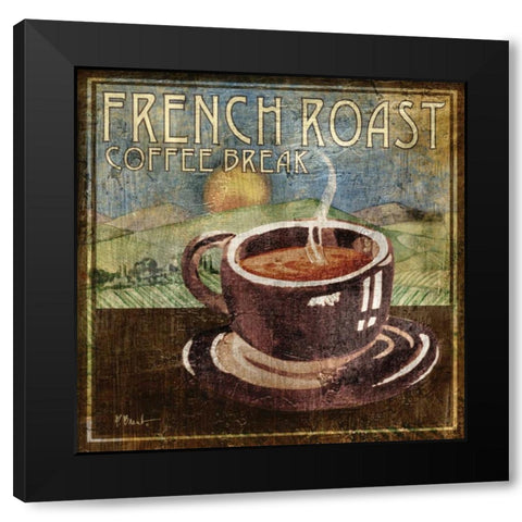 French Roast Black Modern Wood Framed Art Print with Double Matting by Brent, Paul