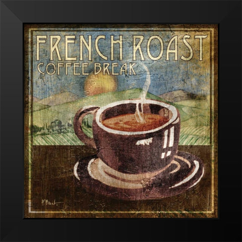 French Roast Black Modern Wood Framed Art Print by Brent, Paul