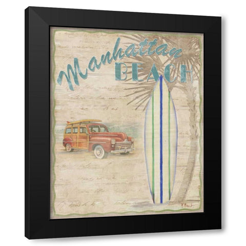 Surf City II Black Modern Wood Framed Art Print by Brent, Paul