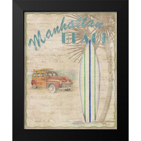 Surf City II Black Modern Wood Framed Art Print by Brent, Paul