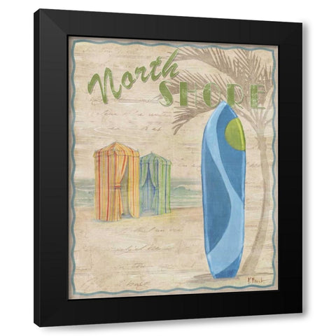 Surf City IV Black Modern Wood Framed Art Print by Brent, Paul