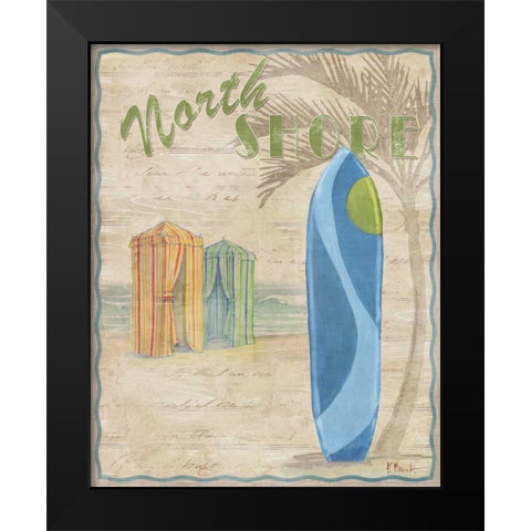 Surf City IV Black Modern Wood Framed Art Print by Brent, Paul