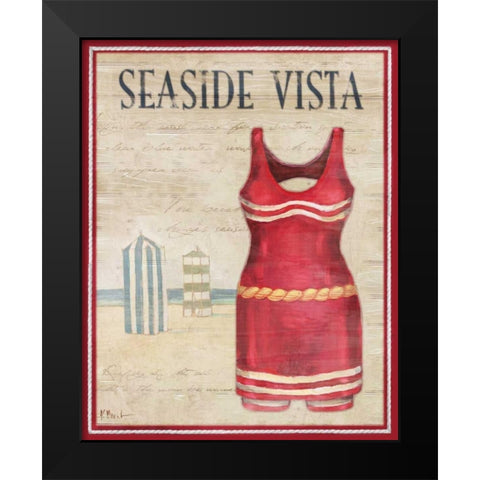 Seaside Vista Black Modern Wood Framed Art Print by Brent, Paul