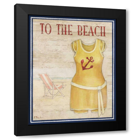 To the Beach Black Modern Wood Framed Art Print with Double Matting by Brent, Paul