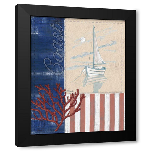 American Coastal I Black Modern Wood Framed Art Print by Brent, Paul