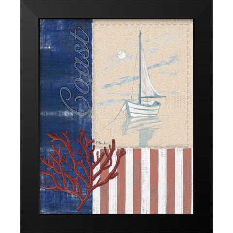 American Coastal I Black Modern Wood Framed Art Print by Brent, Paul