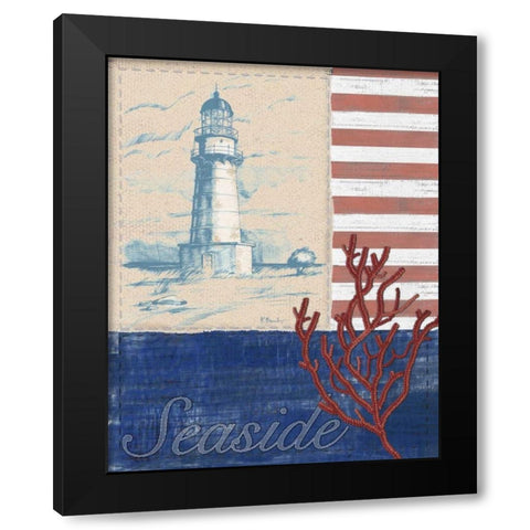 American Coastal II Black Modern Wood Framed Art Print with Double Matting by Brent, Paul