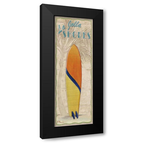 Surf Panel III Black Modern Wood Framed Art Print with Double Matting by Brent, Paul