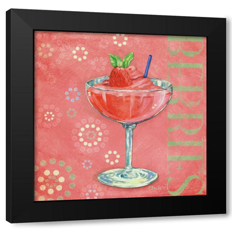 Calypso Cocktails I Black Modern Wood Framed Art Print by Brent, Paul