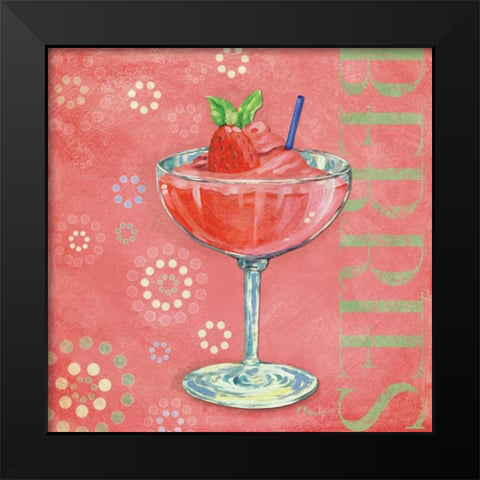 Calypso Cocktails I Black Modern Wood Framed Art Print by Brent, Paul