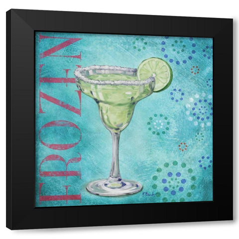Calypso Cocktails II Black Modern Wood Framed Art Print with Double Matting by Brent, Paul