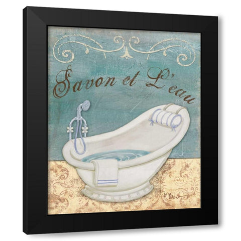 Parisian Bath II Black Modern Wood Framed Art Print with Double Matting by Brent, Paul