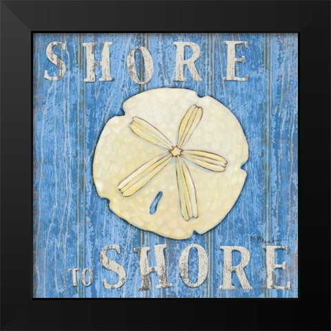 Cosatal USA Sand Dollar Black Modern Wood Framed Art Print by Brent, Paul