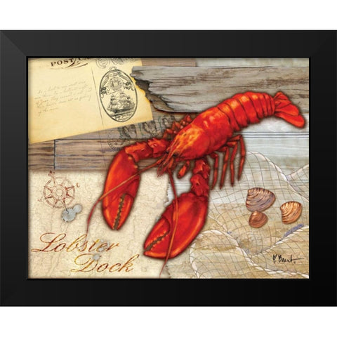 Fresh Catch Lobster Black Modern Wood Framed Art Print by Brent, Paul