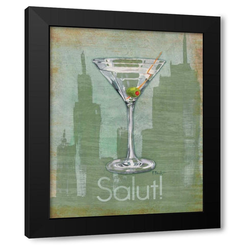 Big City Cocktail III Black Modern Wood Framed Art Print with Double Matting by Brent, Paul