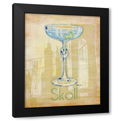 Big City Cocktail IV Black Modern Wood Framed Art Print with Double Matting by Brent, Paul