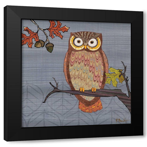 Awesome Owls II Black Modern Wood Framed Art Print with Double Matting by Brent, Paul