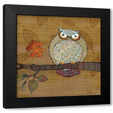 Awesome Owls III Black Modern Wood Framed Art Print by Brent, Paul