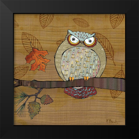Awesome Owls III Black Modern Wood Framed Art Print by Brent, Paul