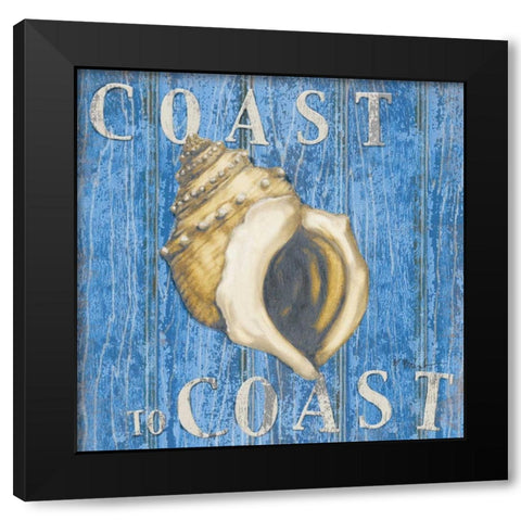 Coastal USA Conch Black Modern Wood Framed Art Print with Double Matting by Brent, Paul