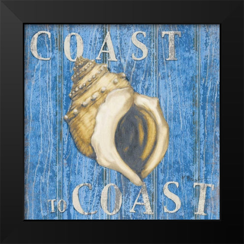 Coastal USA Conch Black Modern Wood Framed Art Print by Brent, Paul