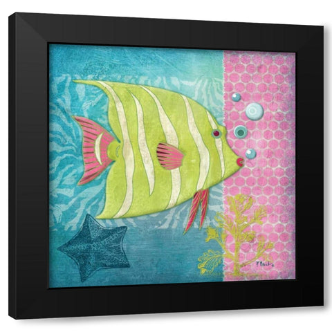 Fantasy Reef II Black Modern Wood Framed Art Print with Double Matting by Brent, Paul