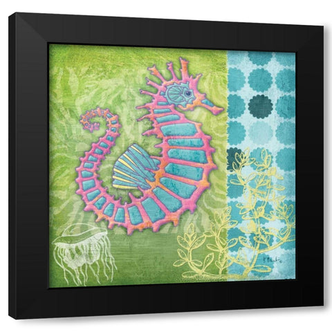 Fantasy Reef IV Black Modern Wood Framed Art Print with Double Matting by Brent, Paul