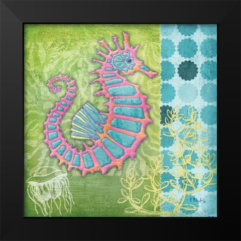 Fantasy Reef IV Black Modern Wood Framed Art Print by Brent, Paul