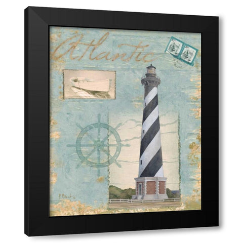 Seacoast Lighthouse I Black Modern Wood Framed Art Print with Double Matting by Brent, Paul