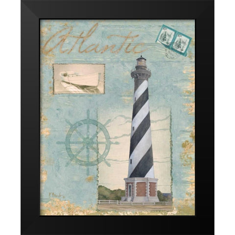 Seacoast Lighthouse I Black Modern Wood Framed Art Print by Brent, Paul
