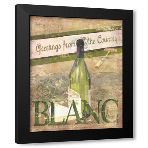 Chateau Chardonnay Black Modern Wood Framed Art Print with Double Matting by Brent, Paul