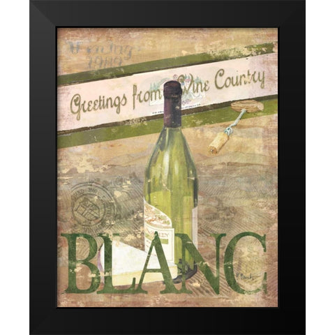Chateau Chardonnay Black Modern Wood Framed Art Print by Brent, Paul