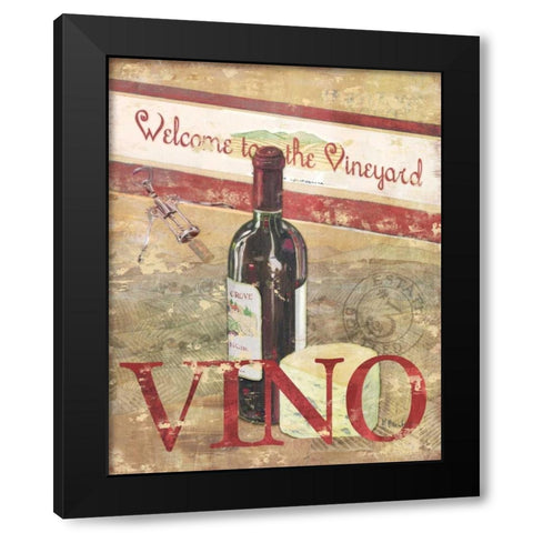 Chateau Cabernet Black Modern Wood Framed Art Print with Double Matting by Brent, Paul