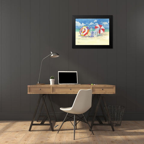 Sunnyside Beach Black Modern Wood Framed Art Print by Brent, Paul