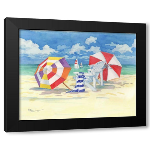 Sunnyside Beach Black Modern Wood Framed Art Print with Double Matting by Brent, Paul