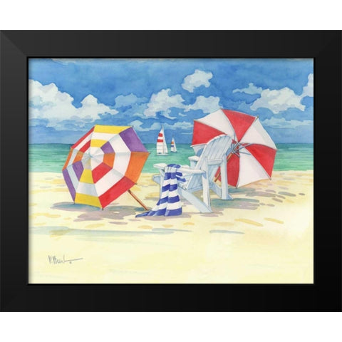 Sunnyside Beach Black Modern Wood Framed Art Print by Brent, Paul