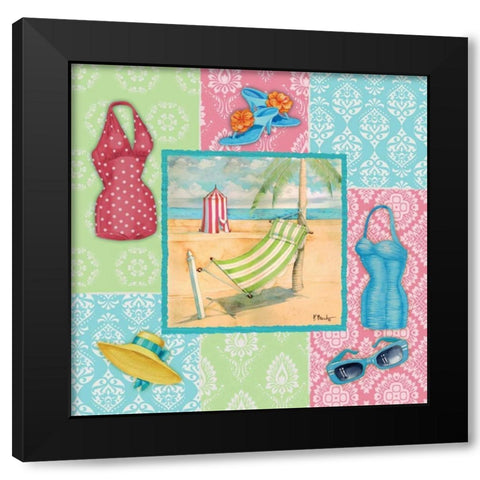 Beach Wear I Black Modern Wood Framed Art Print with Double Matting by Brent, Paul