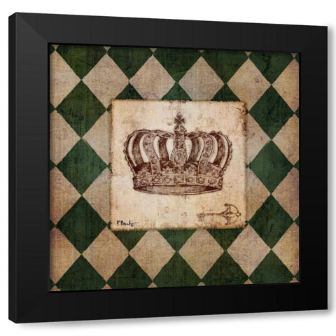 Vintage Harlequin III Black Modern Wood Framed Art Print with Double Matting by Brent, Paul
