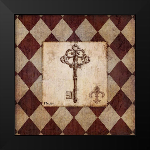 Vintage Harlequin IV Black Modern Wood Framed Art Print by Brent, Paul