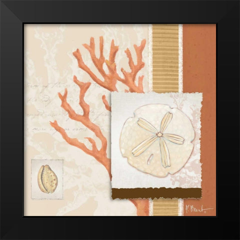 Aquarius Coral Sq III Black Modern Wood Framed Art Print by Brent, Paul