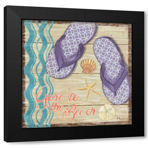 Hit the Beach I Black Modern Wood Framed Art Print with Double Matting by Brent, Paul