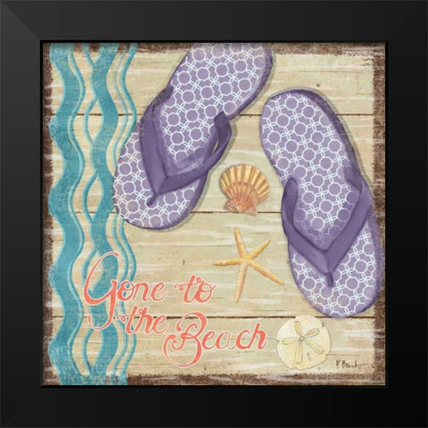 Hit the Beach I Black Modern Wood Framed Art Print by Brent, Paul