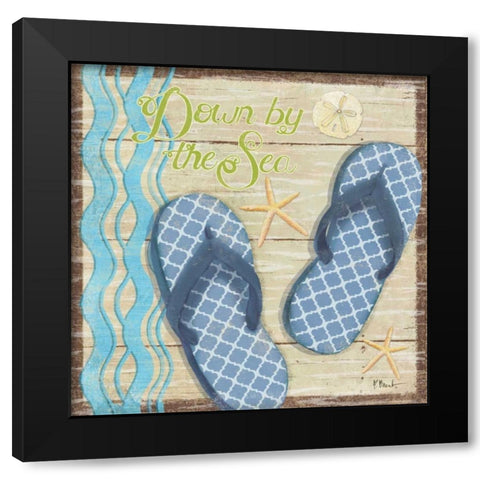 Hit the Beach III Black Modern Wood Framed Art Print with Double Matting by Brent, Paul
