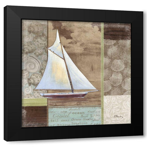 Santa Rosa Boat II Black Modern Wood Framed Art Print with Double Matting by Brent, Paul