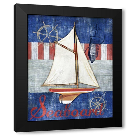 Maritime Boat II Black Modern Wood Framed Art Print with Double Matting by Brent, Paul