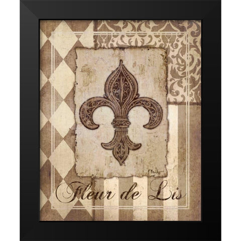 Provencial Collage I Black Modern Wood Framed Art Print by Brent, Paul