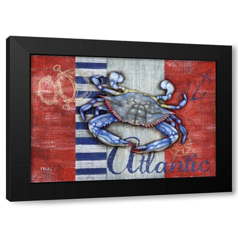 Maritime Crab Black Modern Wood Framed Art Print with Double Matting by Brent, Paul