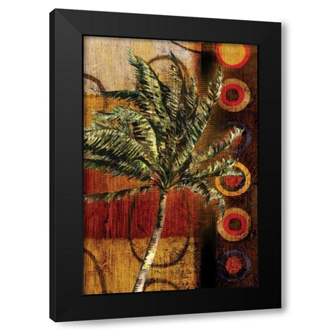 Modern Palm I Black Modern Wood Framed Art Print with Double Matting by Brent, Paul